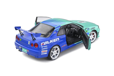 2001 Nissan Skyline GT-R R34 Falken 1:18 Diecast Scale Model | Solido