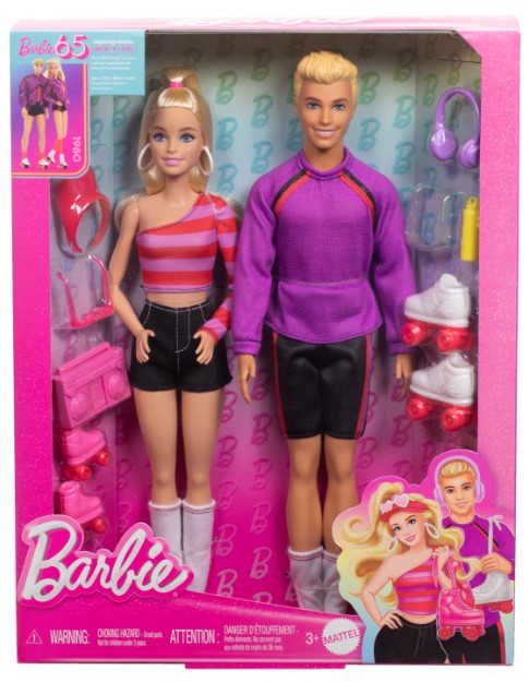 Barbie Fashionistas Doll Accessories Set, Roller-Skating Theme, 65th Anniversary