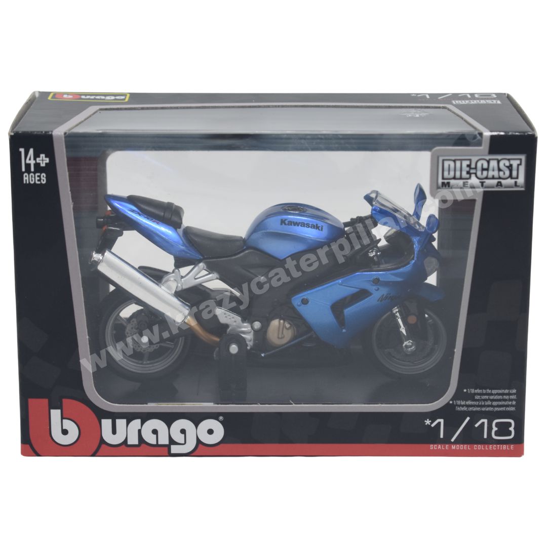 Bburago: Kawasaki Ninja ZX-10R - Blue 1:18 – Krazy Caterpillar