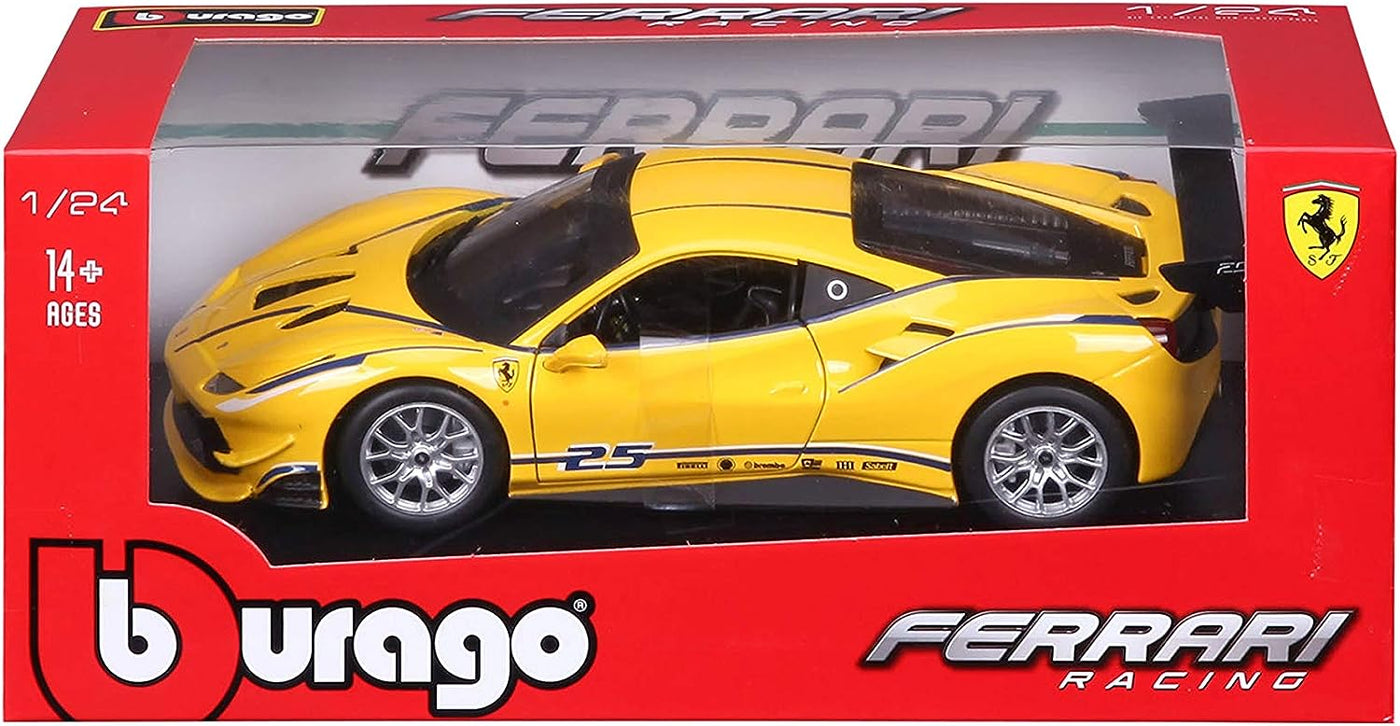 Bburago Ferrari Racing 488 Challenge 1:24 Yellow