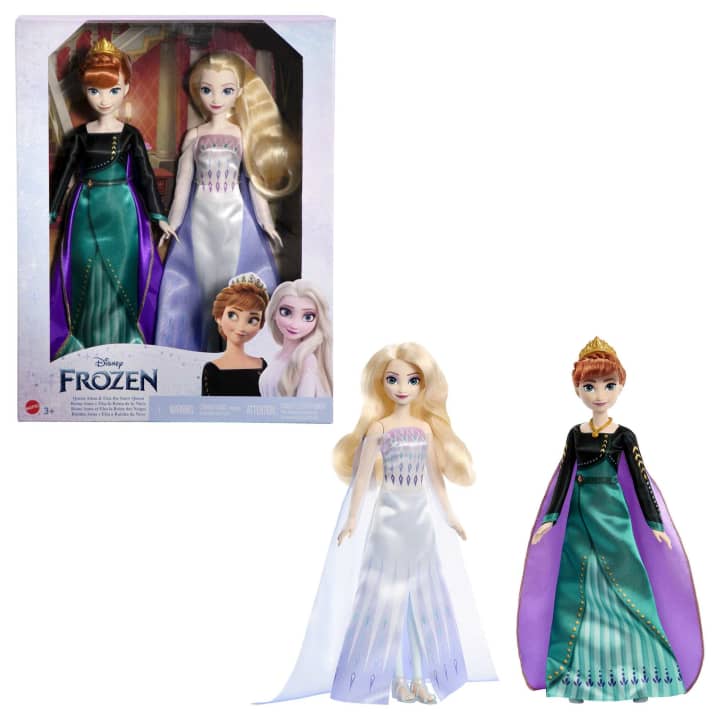 Disney Frozen Toys, Anna and Elsa Queen Fashion Dolls Mattel