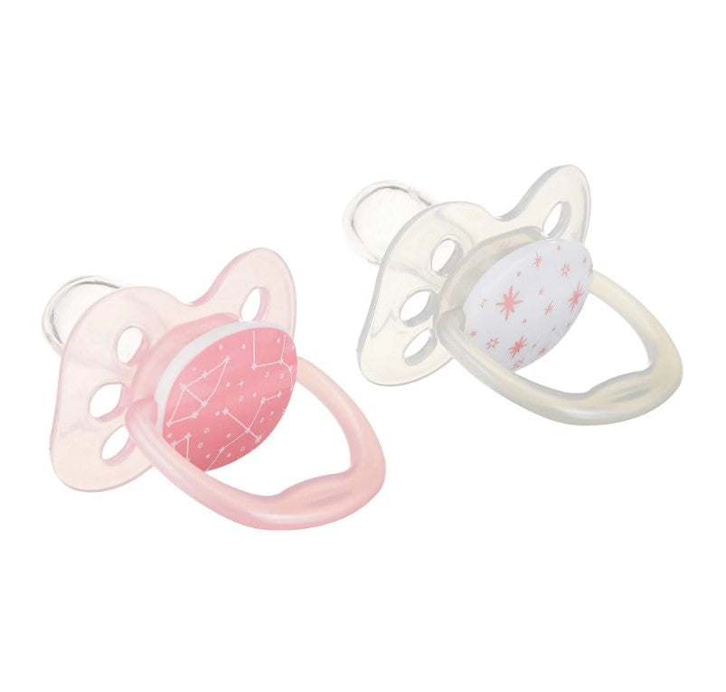 Dr. Brown Advantage Pacifiers Stage-1 | Stars: Pink (Pack of 2)