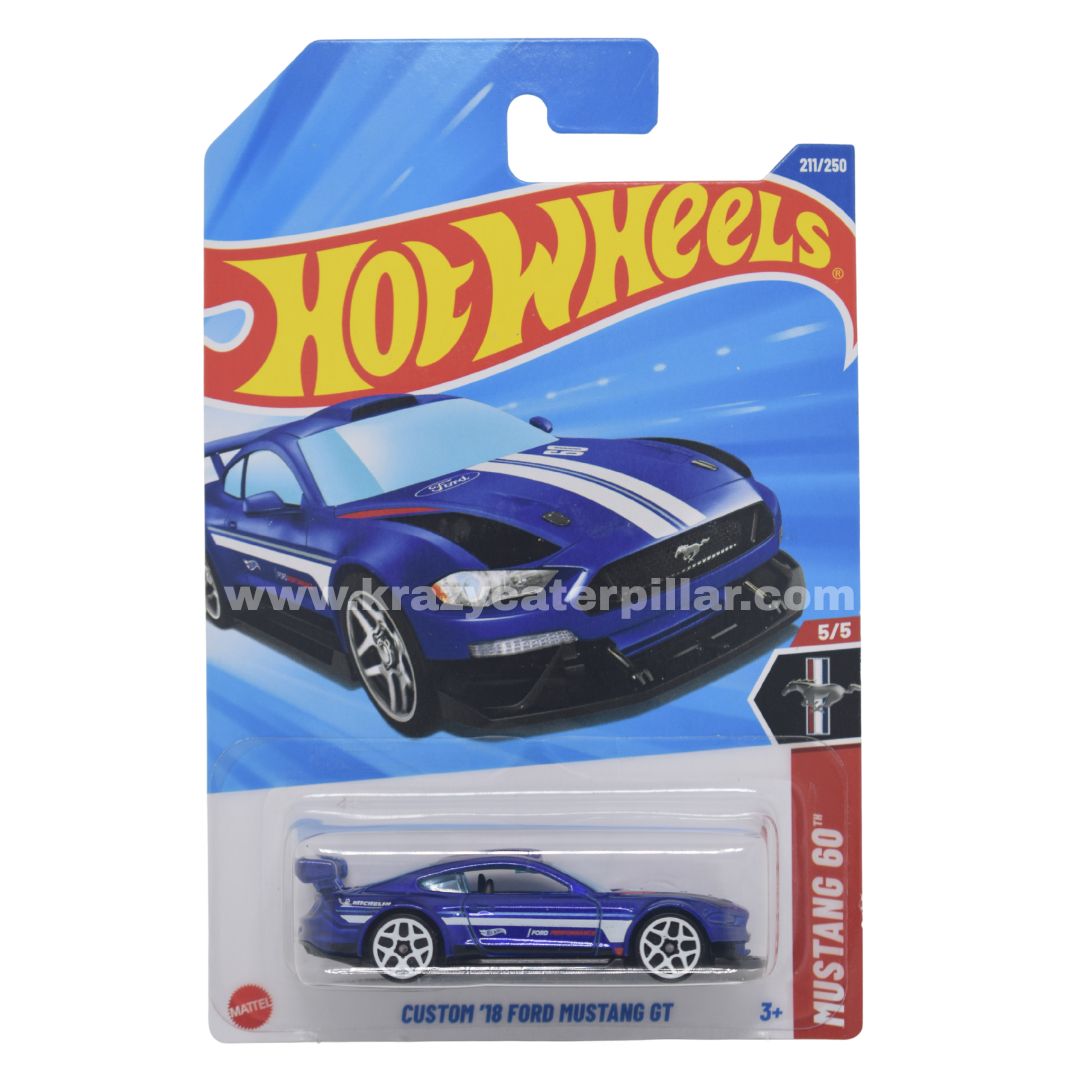 Hot Wheels Custom '18 Ford Mustang GT - Blue – Krazy Caterpillar