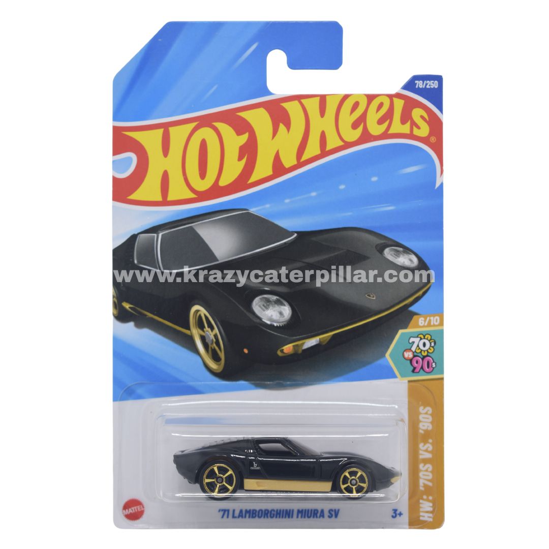 Hot Wheels '71 Lamborghini Miura SV Black – Krazy Caterpillar
