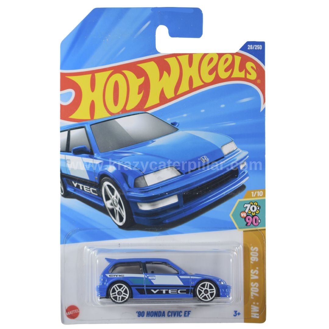 hot Wheels '90 Honda Civic EF Blue - Main Image