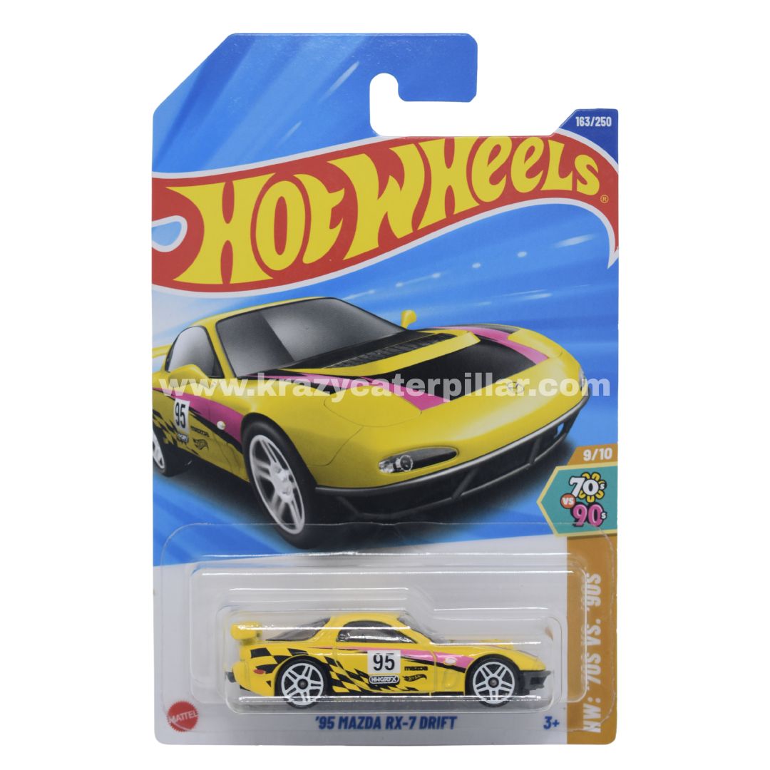 Hot Wheels '95 Mazda RX-7 Drift Yellow - Main Image