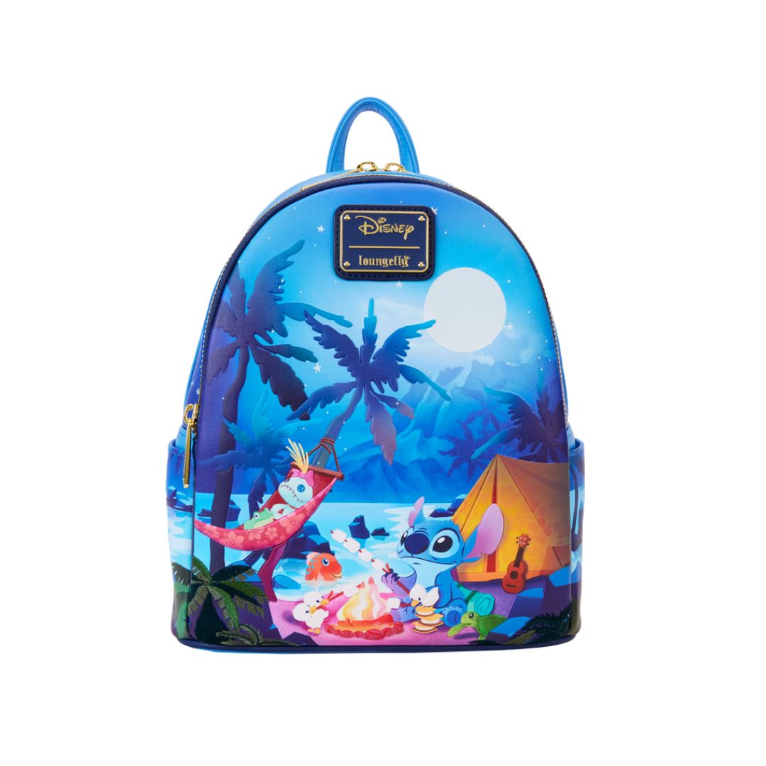 Stitch Cheap Loungefly Bags Loungefly: Stitch Camping Cuties Glow