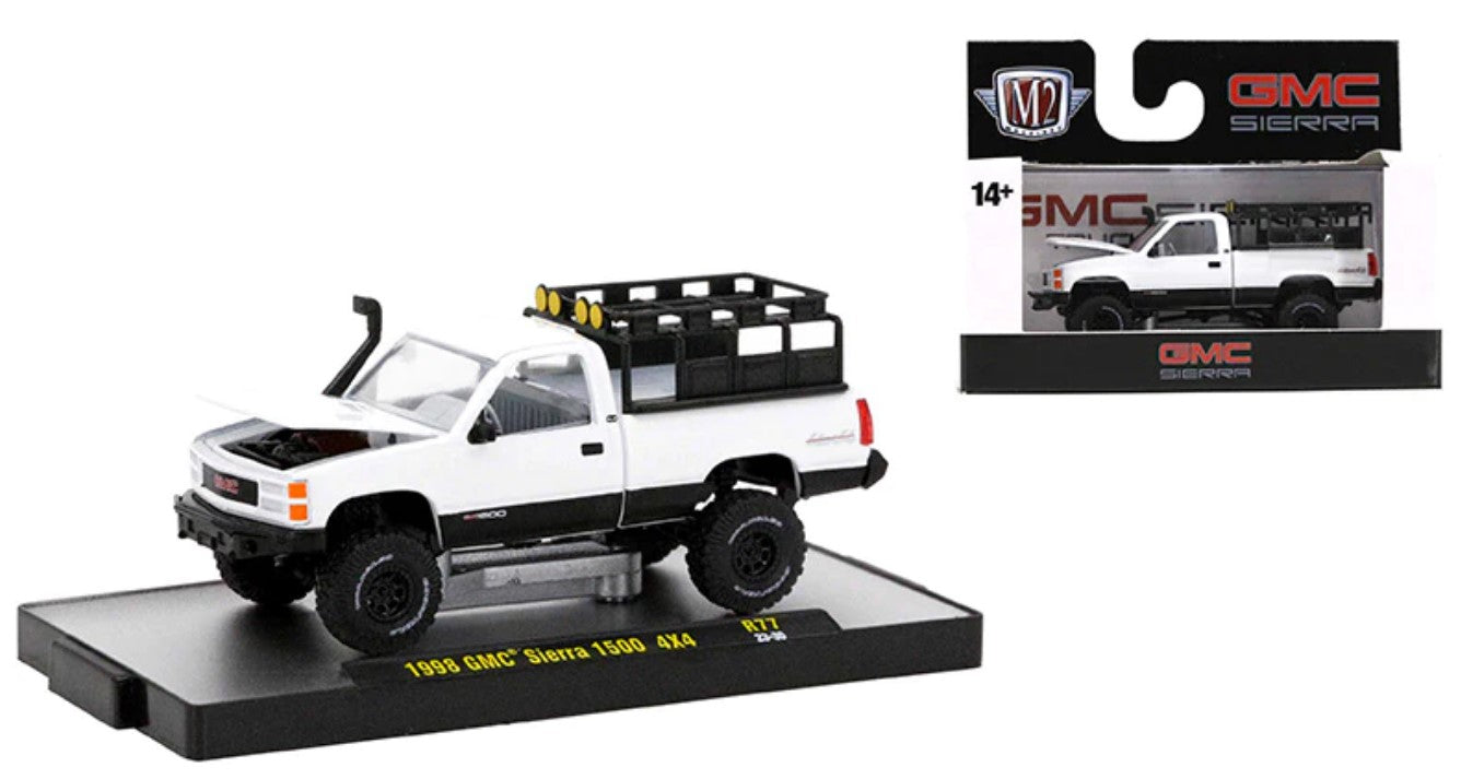 M2 Machines 1:64 – GMC Sierra 1500 1989 – Custom Abaissé Deux Tons Sarcelle Et Argent