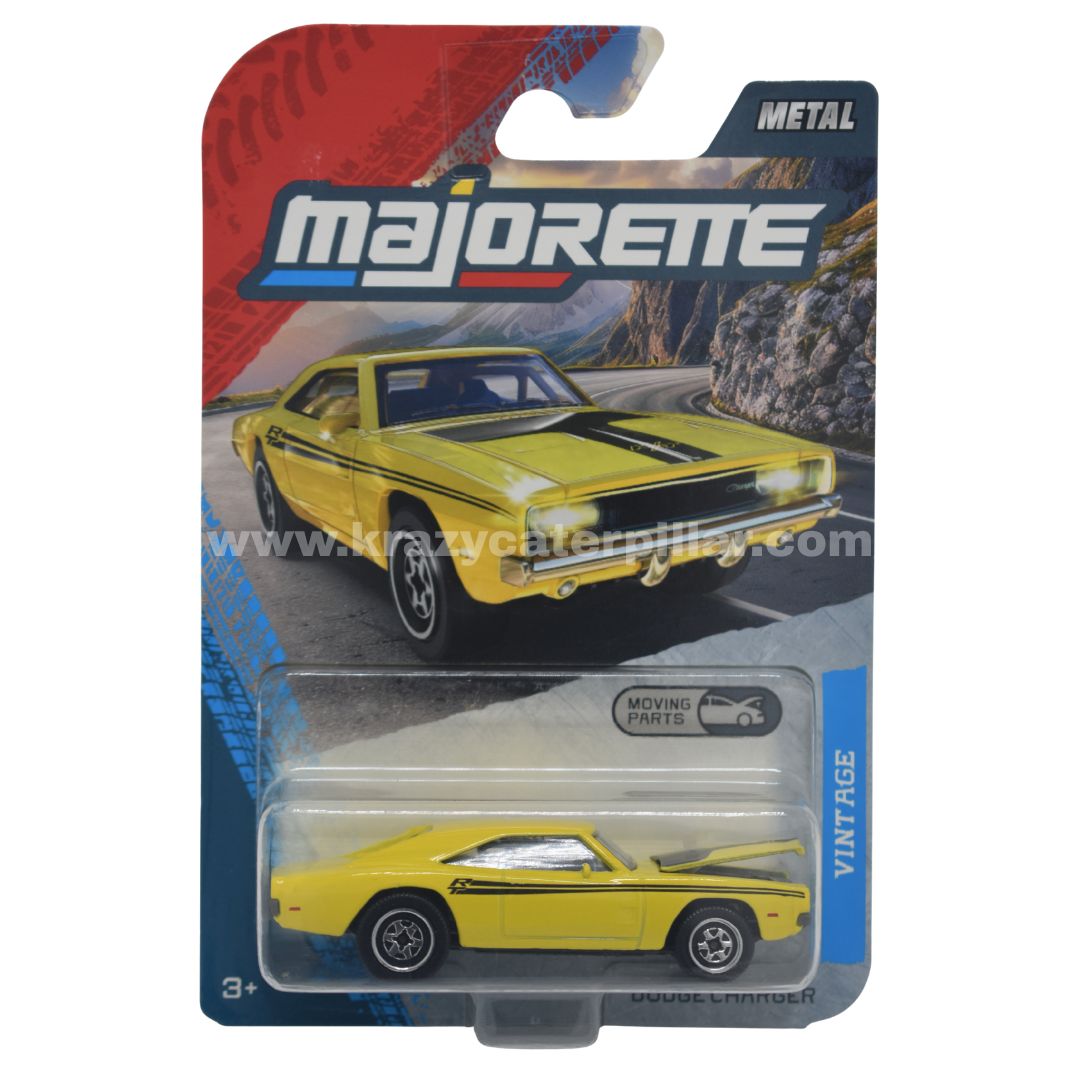 Majorette Dodge Charger R/T Vintage - Voiture Miniature 1/64 Avec Carte Collection - Jouet Métal Enfant