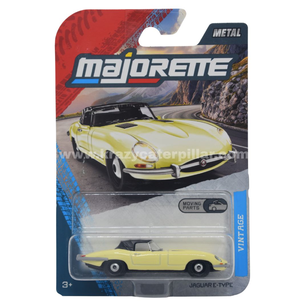 Majorette: Vintage Premium Cars - Jaguar E-Type - Yellow – Krazy