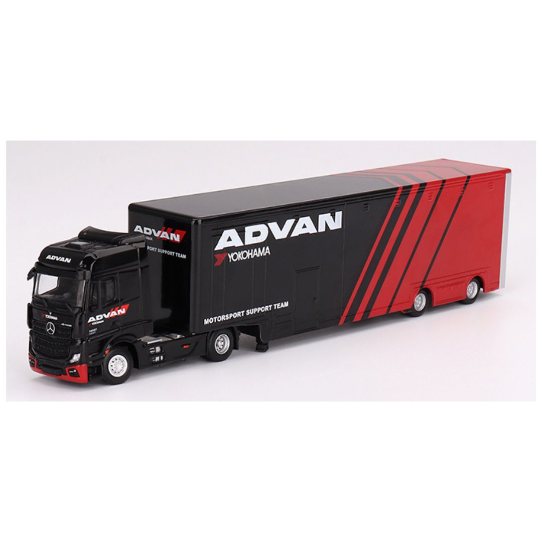 ミニカー MINI G Mercedes-Benz Actros 1:64 Mini GT Mercedes-Benz Actros w/ Racing Transporter 
