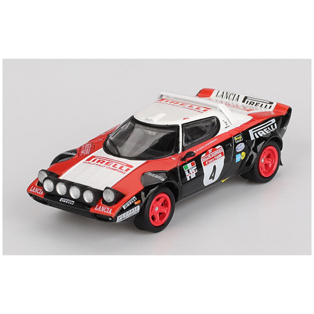 Mini GT #1084: Lancia Stratos HF #4 1978 Rally Sanremo Winner