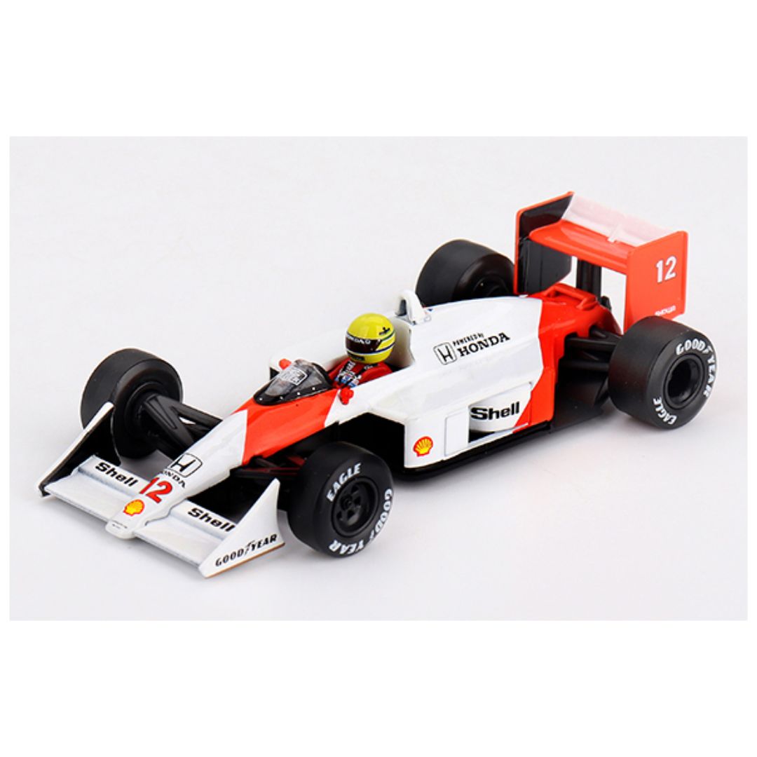Mini GT #1099: McLaren MP4/4 #12 Ayrton Senna 1988 Japanese Grand