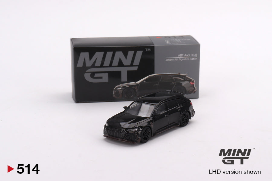 MINI GT Audi RS 6 Avant カーボンブラックエディション Mini GT Audi RS6 Avant Black Metallic w/ Roof Box TSM Model