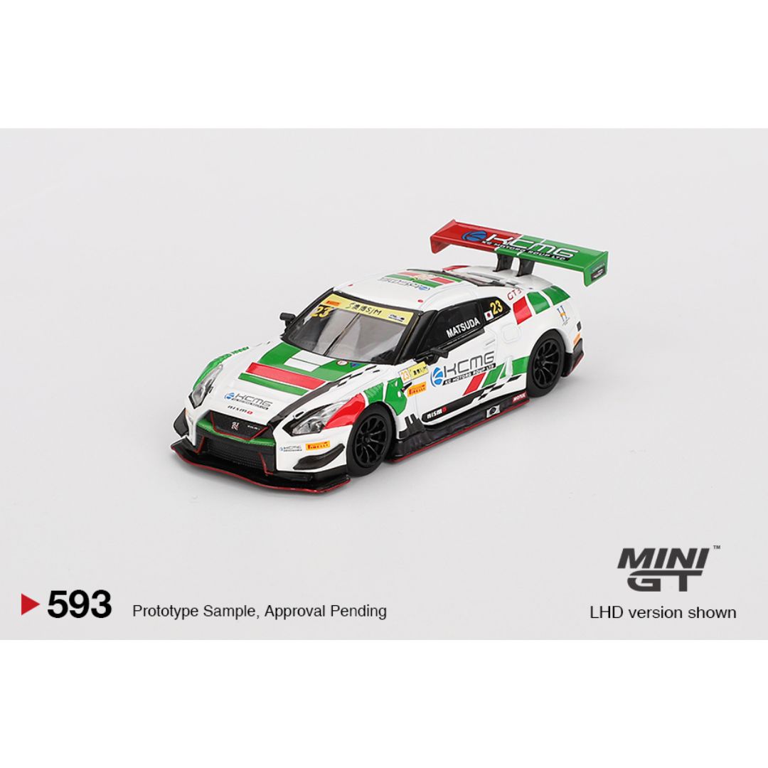 Mini GT #593: Nissan GT-R NISMO GT3 #23 KCMG 2018 FIA GT World Cup