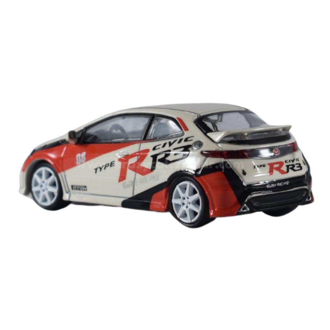 Para64 2007 Honda Civic Type R FN2 Race Livery - 1:64 Die-Cast Scale Model