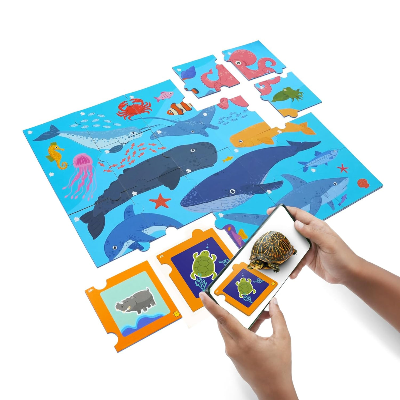 PlayShifu: Adventure Awaits-Marine World- AR Flash Card & Puzzle