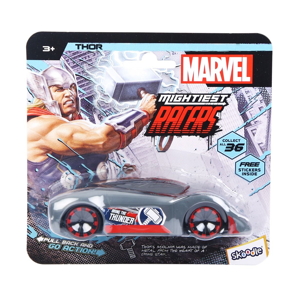 Skoodle Marvel PullBack Hyper Car Thor Krazy Caterpillar