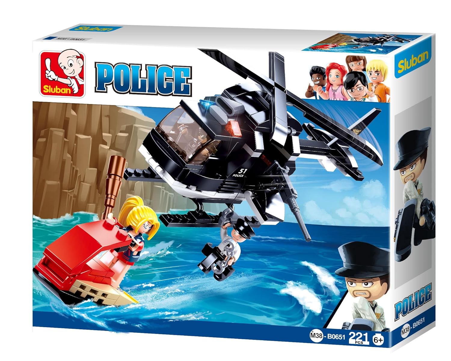Sluban Police Assault Helicopter Set 221 PCS – Krazy Caterpillar