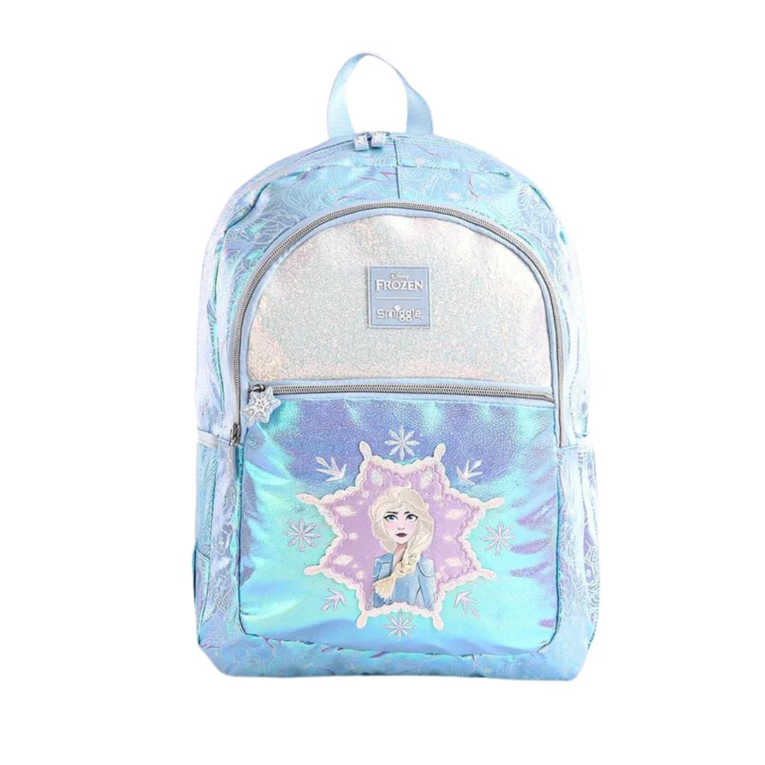 Smiggle: Disney Frozen Backpack Light Blue Height 16 inch