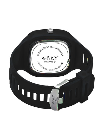 Spiky Attractive Square Multicolor Analog Watch – Black