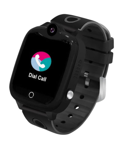 Spiky Ghoul 2G Calling Tracking - Black Smart Watch