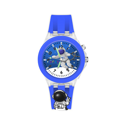 Spiky Kids 3D Cartoon Analouge Multi-Function Blue Watch