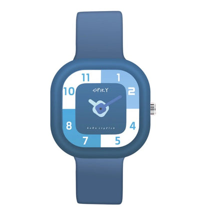 Spiky Square Analog Watch For Kids - Blue