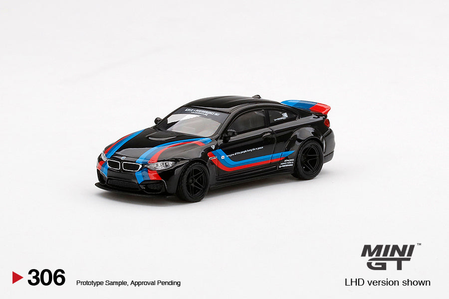 LB☆WORKS BMW M4 Black W/ M Stripe - 1:64 | Mini GT – Krazy