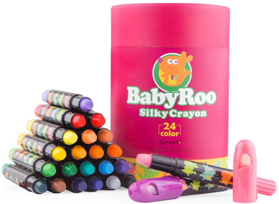 Jar Melo Jumbo Crayons for Kids; 24 Count, Crayons Bulk, Easy to