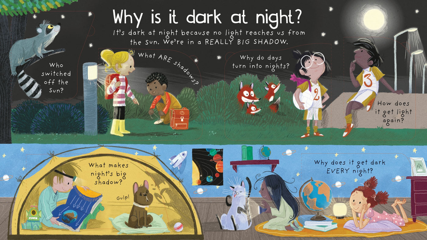 First Questions & Answers: Why is it dark at night?: Lift The Flap - Board Book | Usborne