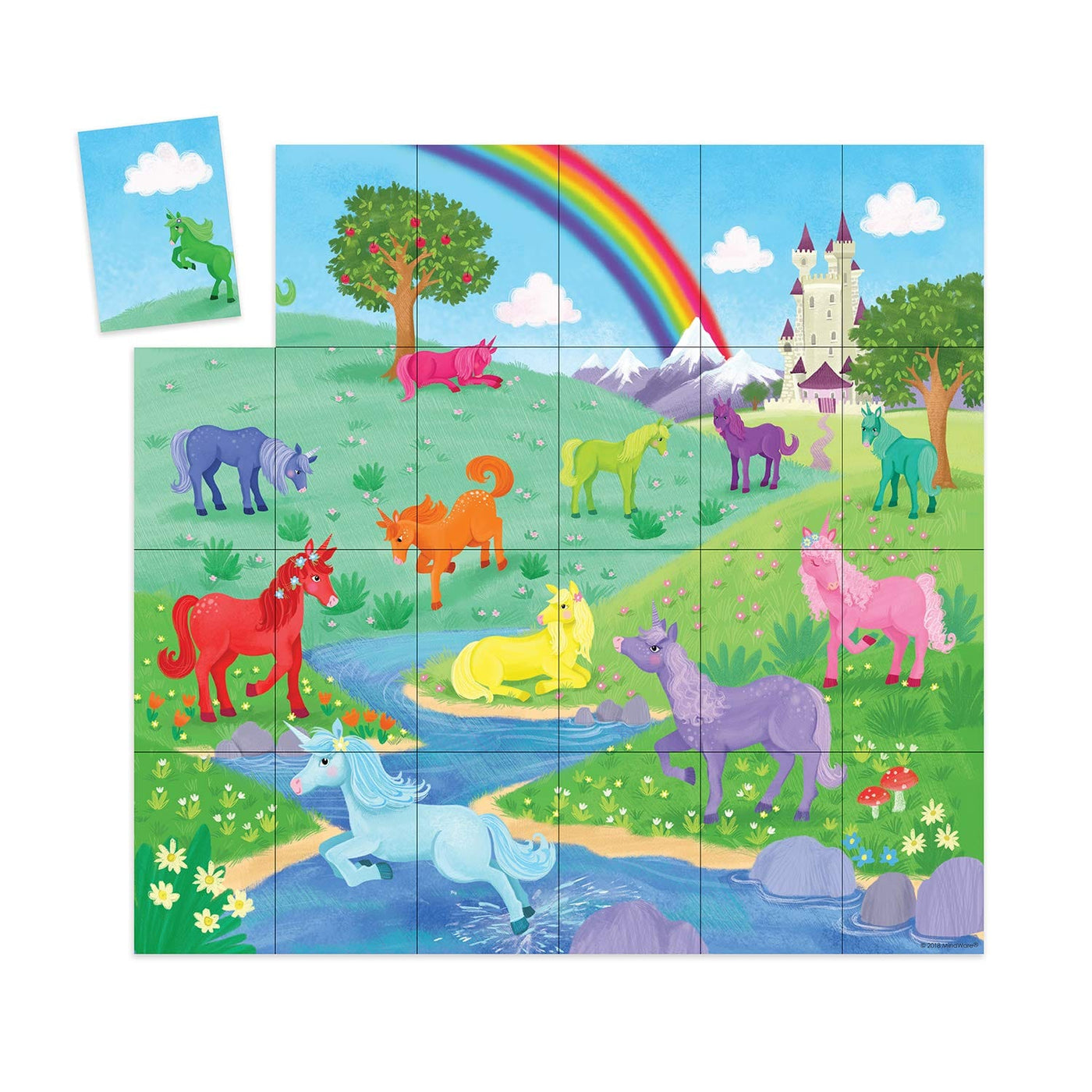 Unicorns Puzzle and Match Up Game by Peaceable Kingdom, USA Game