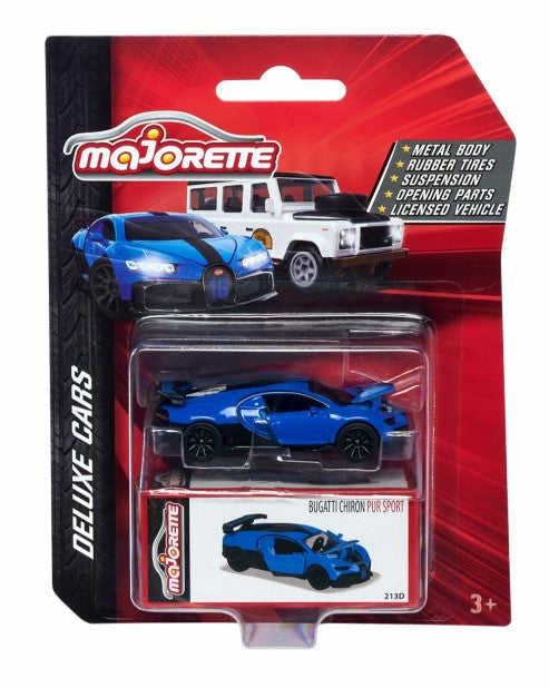 Bugatti Chiron Pur Sport Blue + collectors box - Deluxe Cars