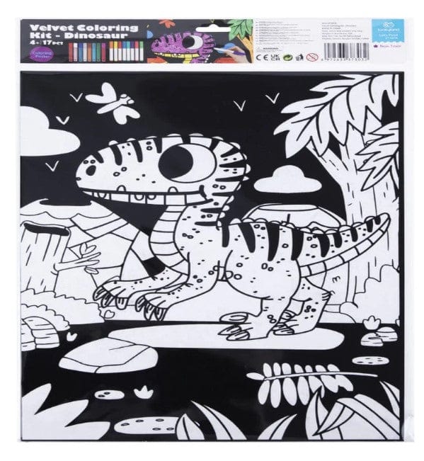Velvet Coloring Kit- Dinosaur | Jar Melo – Krazy Caterpillar