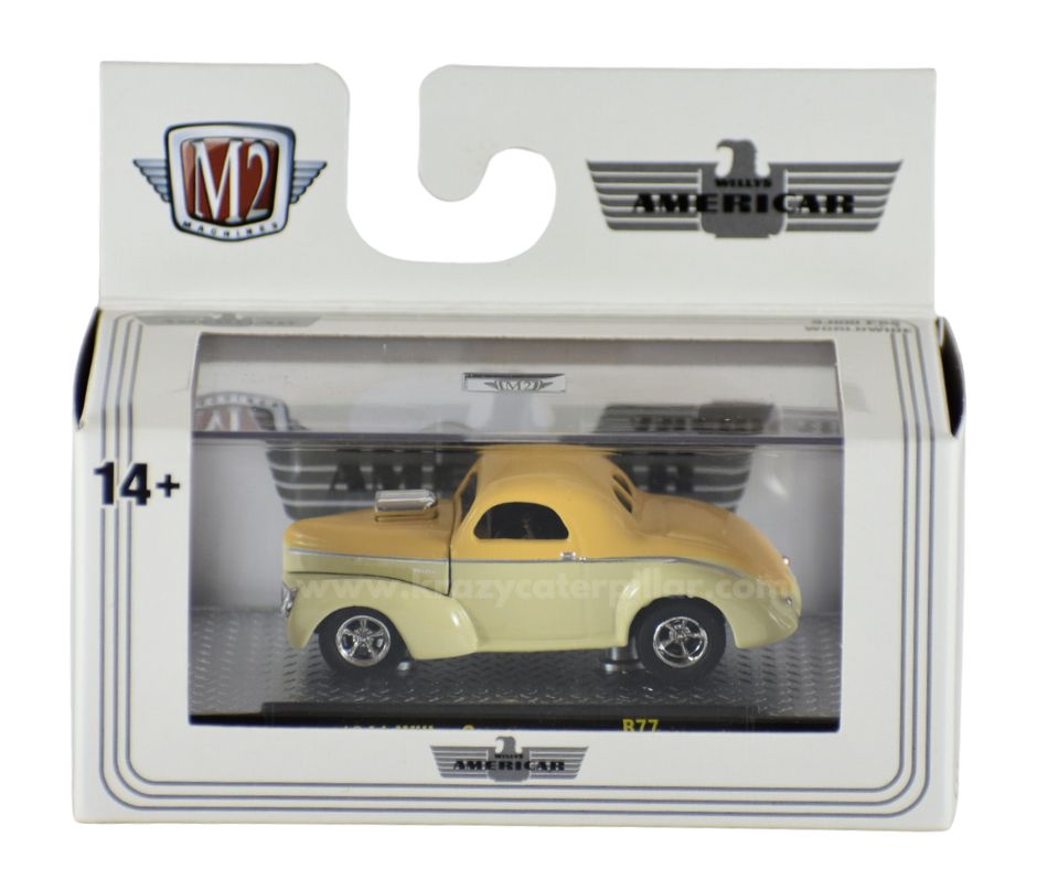 M2 Machines: 1941 Willys Coupe Yellow Diecast Scale Model (1: 64)