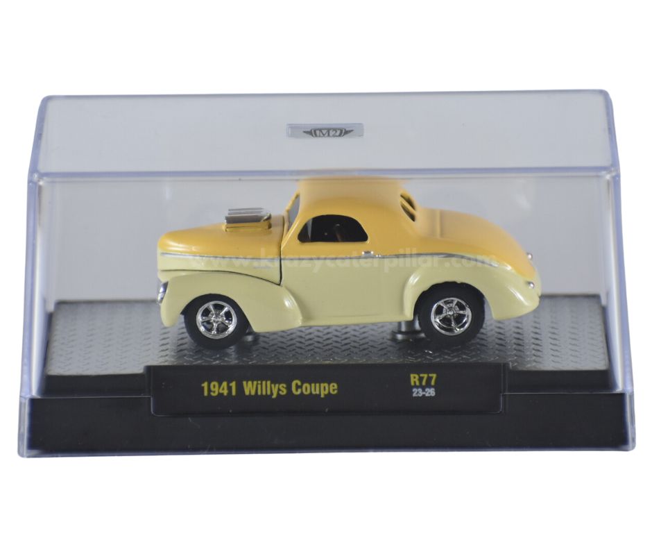 M2 Machines: 1941 Willys Coupe Yellow Diecast Scale Model (1: 64)