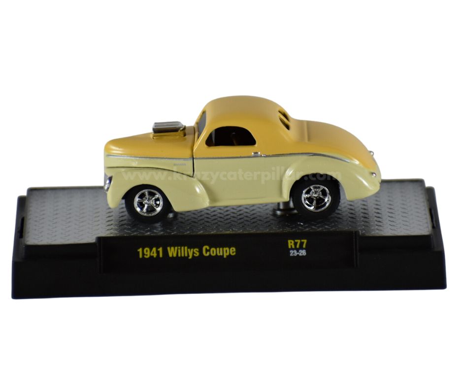 M2 Machines: 1941 Willys Coupe Yellow Diecast Scale Model (1: 64)