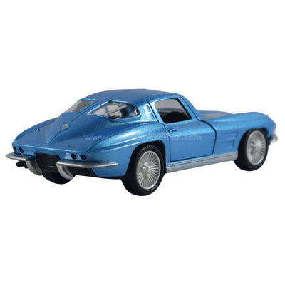 Super Fast City Car : 1963 Chevrolet Corvette Stingray Split Window-Blue -Die-Cast Scale Model (1:32)