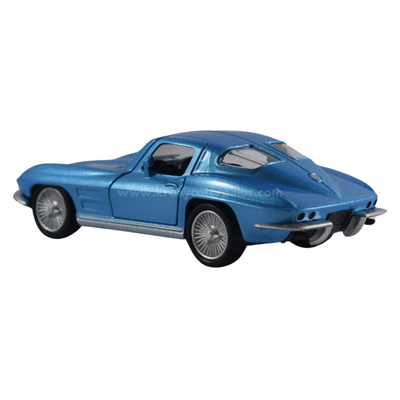 Super Fast City Car : 1963 Chevrolet Corvette Stingray Split Window-Blue -Die-Cast Scale Model (1:32)