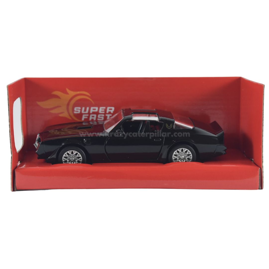 Super Fast City Car : 1978 Pontiac Firebird Black - Die-Cast Scale Model (1:32)