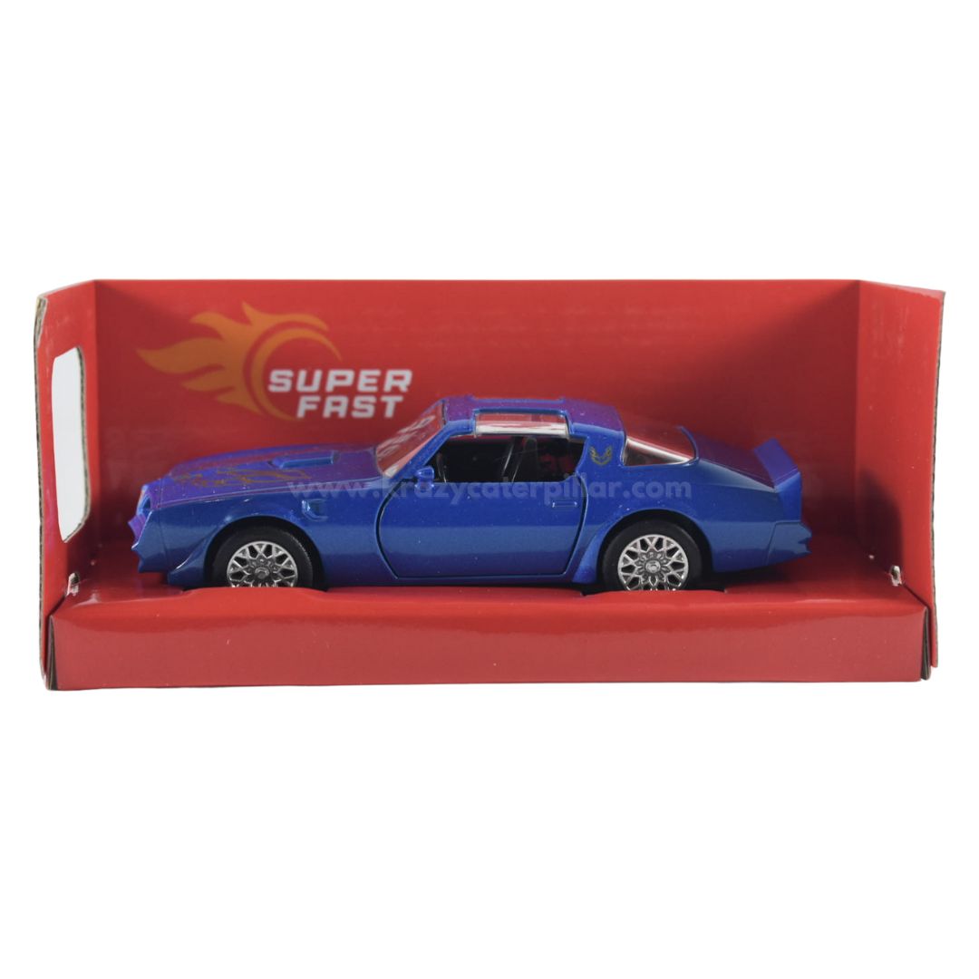 Super Fast City Car : 1978 Pontiac Firebird - Blue Die-Cast Scale Model (1:32)