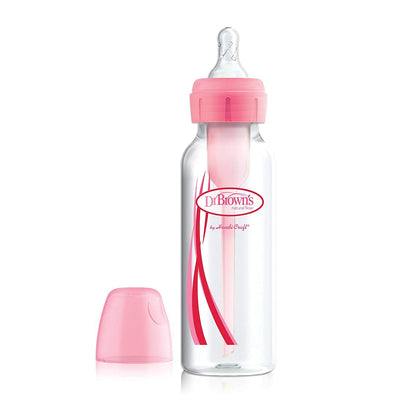 Dr. Brown's Anti-colic Options+ Baby Bottle, Narrow (250 ml-Pink)