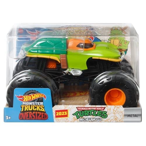 Monster Trucks: Teenage Mutant Ninja Turtles Michelangelo - Oversized 1:24 Scale | Hot Wheels®