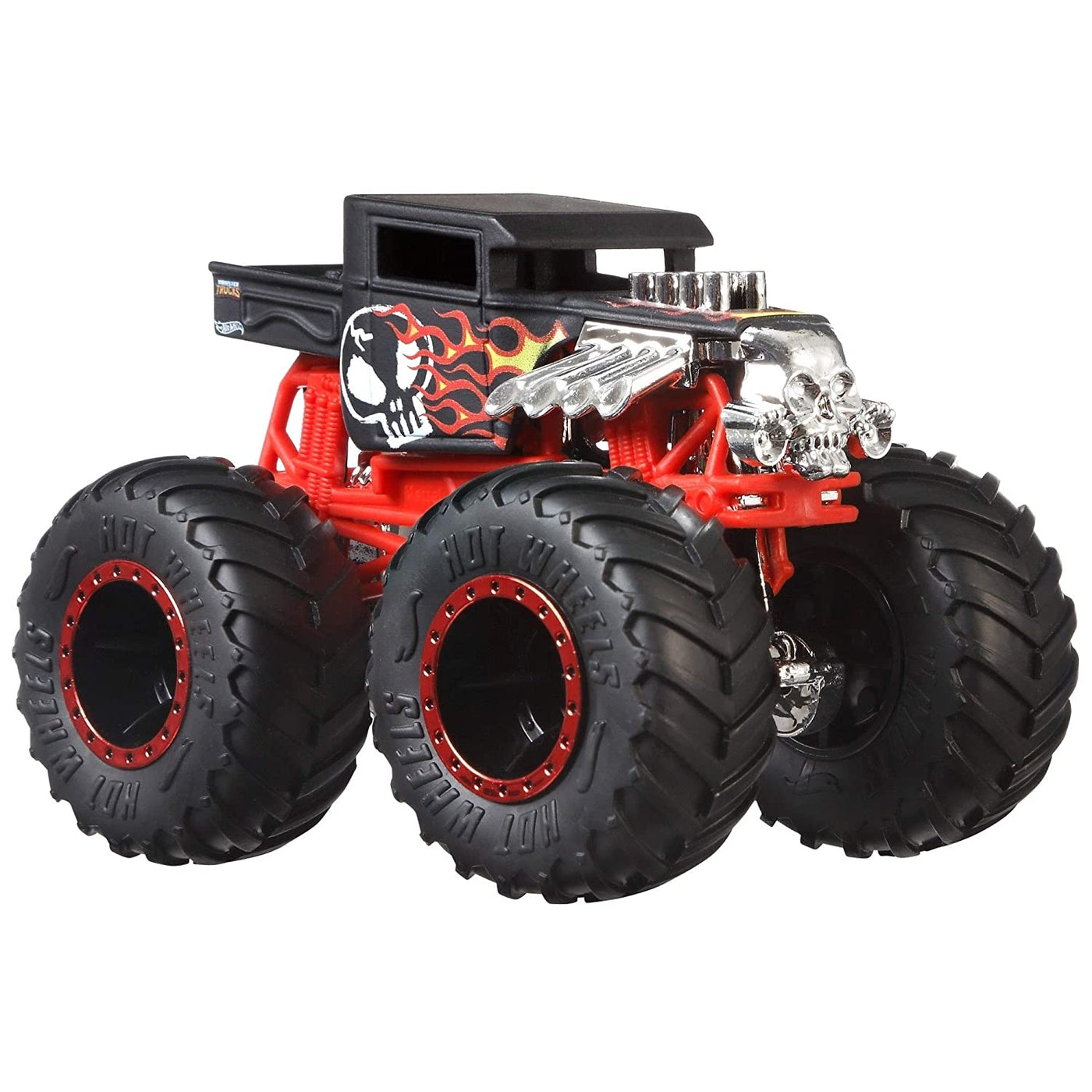 Monster Trucks Bone Shaker with Crushed Car - 1:64 | Hot Wheels