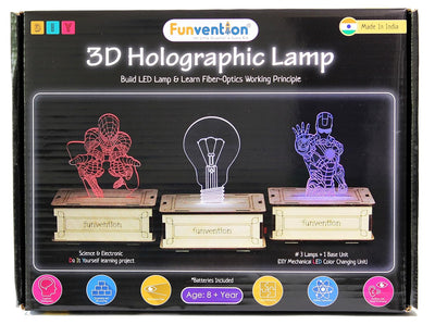 3D Holographic Smart Lamp with Sound & Light Control - STEM Learning DIY Utility Kit