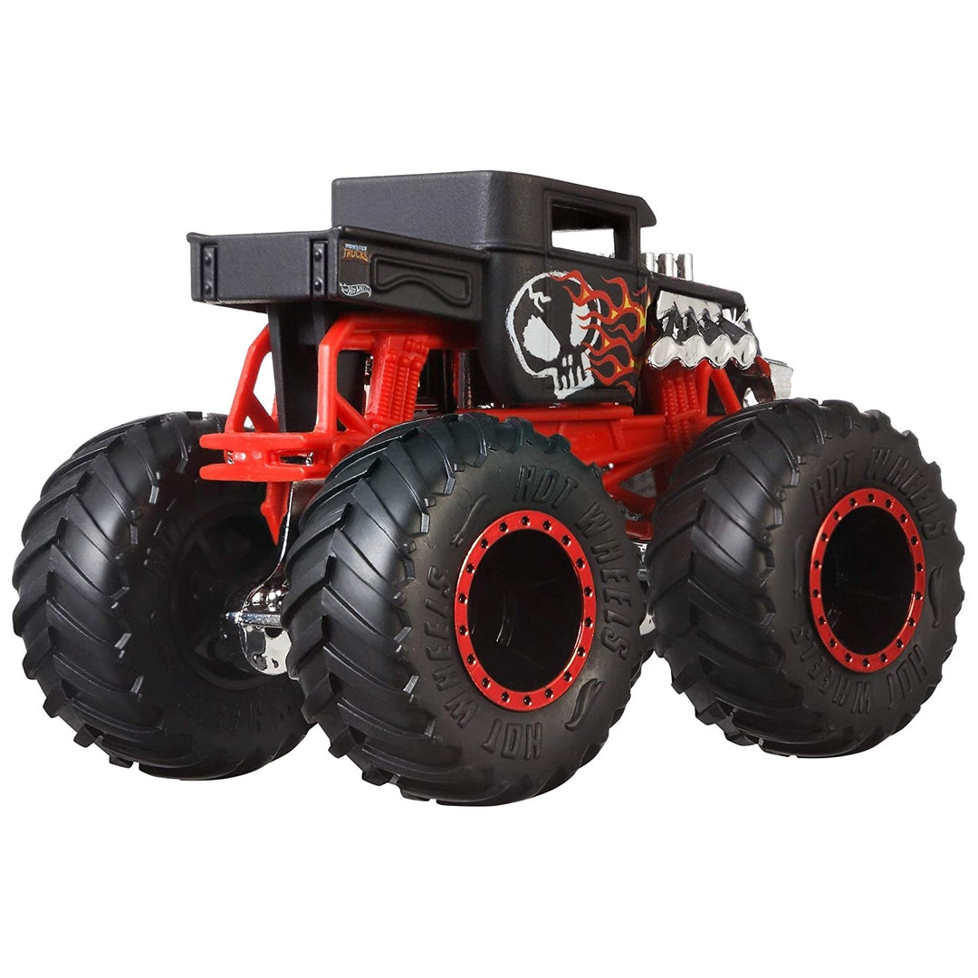 Monster Trucks Bone Shaker with Crushed Car - 1:64 | Hot Wheels