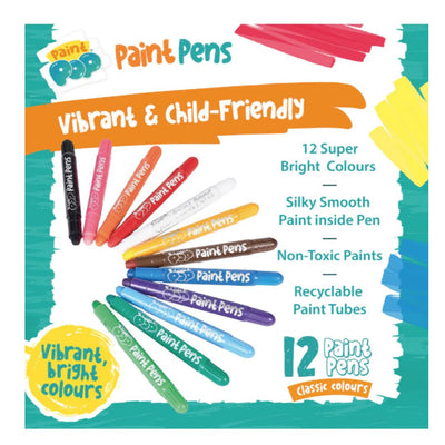 Paint Pop: Quick Dry Paint Pens, Pack of 12