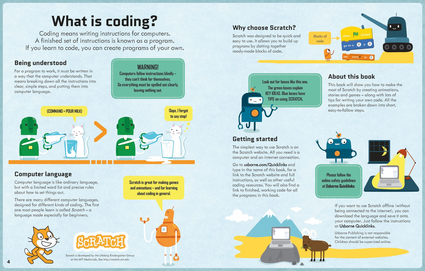 Coding for Beginners: Using Scratch -Spiral Bound | Usborne