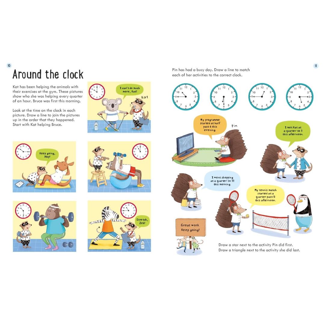 Usborne Workbooks Telling the Time 7-8 - Paperback | Usborne Books