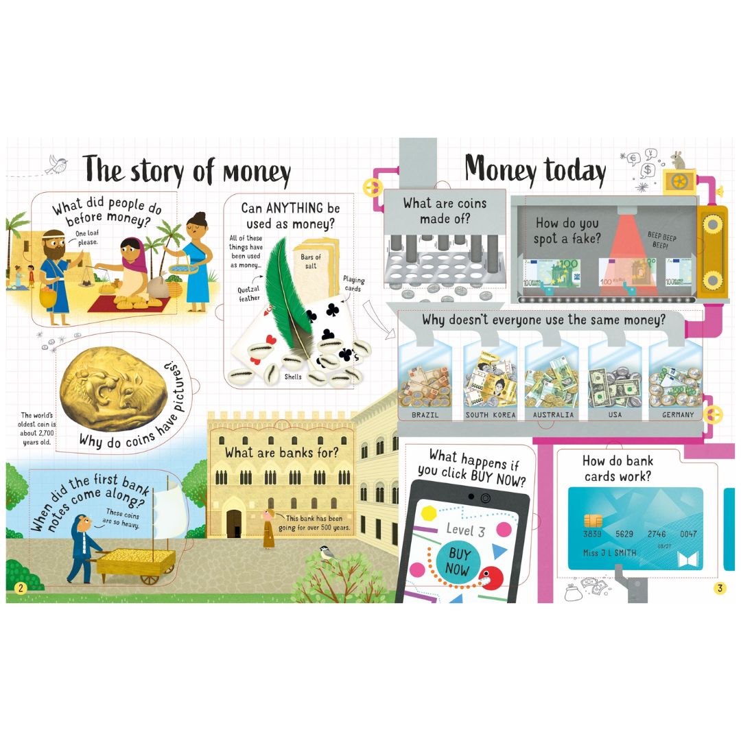 Lift-the-flap Questions and Answers about Money - Board Book | Usborne Books